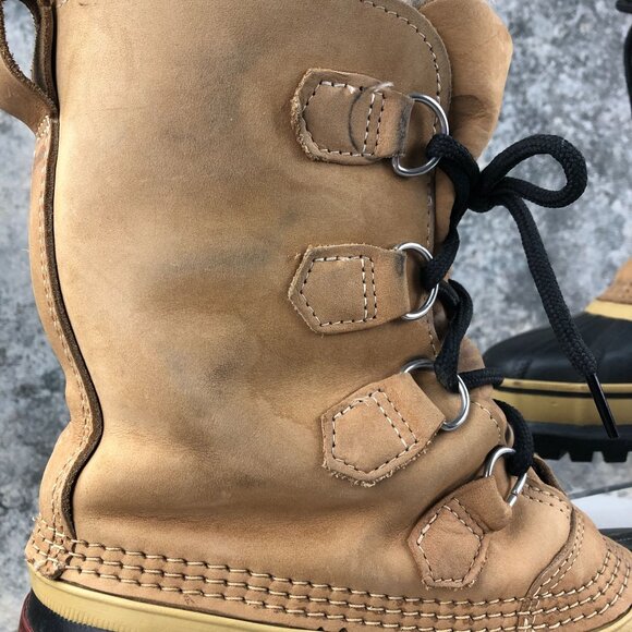 Sorel CANADA Mens Size 6 Caribou Brown Black Insulated Lace-Up Winter Snow Boots - Picture 11 of 16
